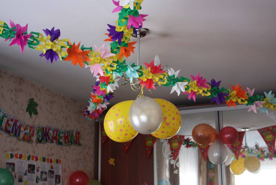 Украсить дом шарами на день рождения своими руками