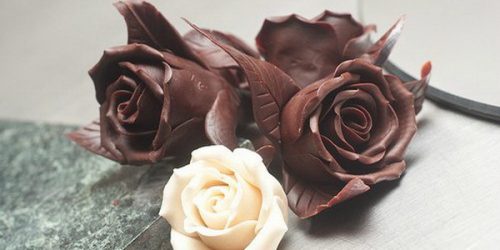 шоколадные цветы