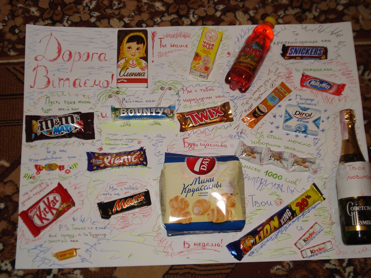 17 идей, как сделать плакат со сладостями на день рождения и к другим событиям
